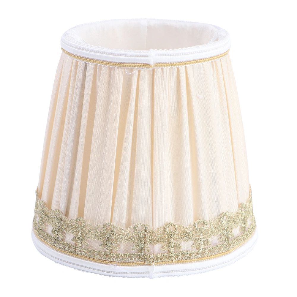 1Pc European Style Lampshade Chic Light Cover Cloth Art Light Shade Light Yellow