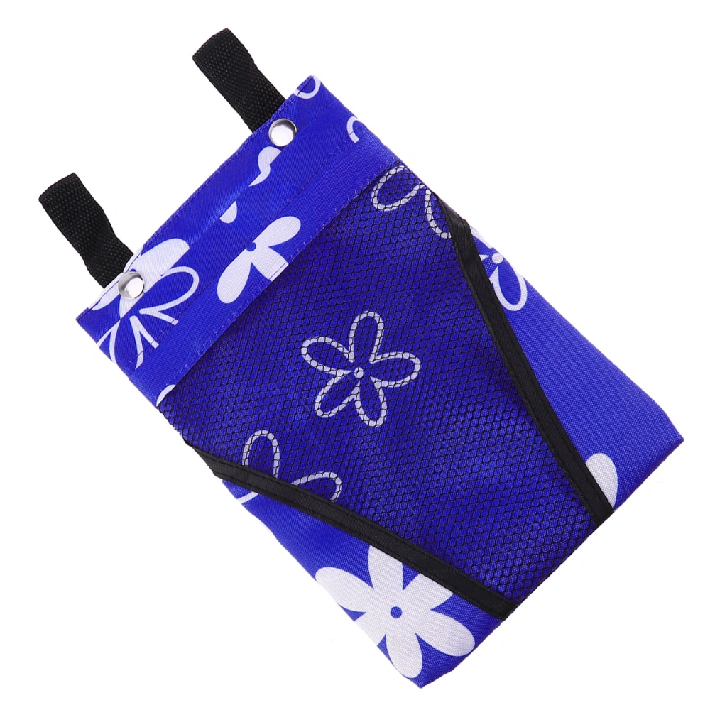 Motorcycle Storage Bag Electrombile Storage Bag Storage Bag (Blue-flowering)