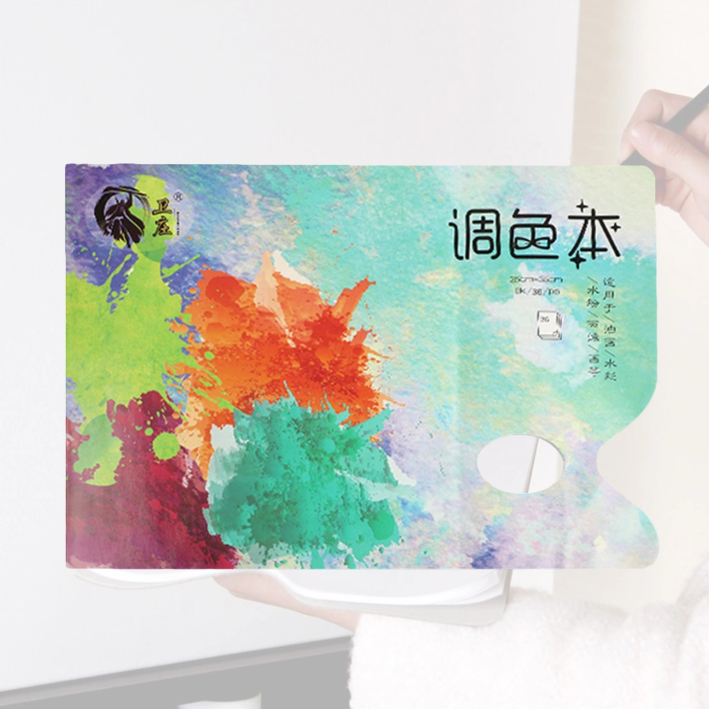 Detachable Toning Paper Practical Toning Book Coloring Paper Book Painting Accessory Color Mixing Paper for Home School Classroom Kid (9K Toning Paper)
