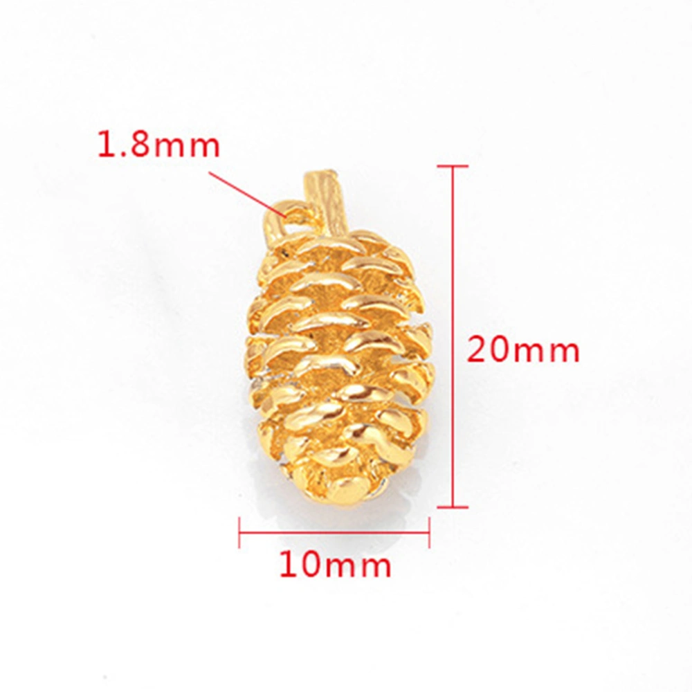 6Pcs DIY Jewelry Pendants Creative Pine Cone Ornaments Hanging Decoration DIY Jewelry Making Accessories for Necklace Bracelet Earrrings