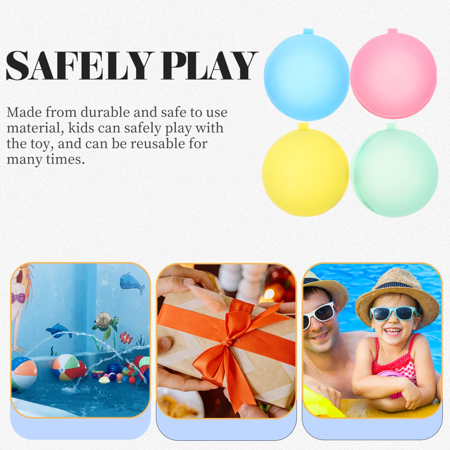 4Pcs Water Balloons Pool Ball Water Ball Summer Beach Balls Water Balls