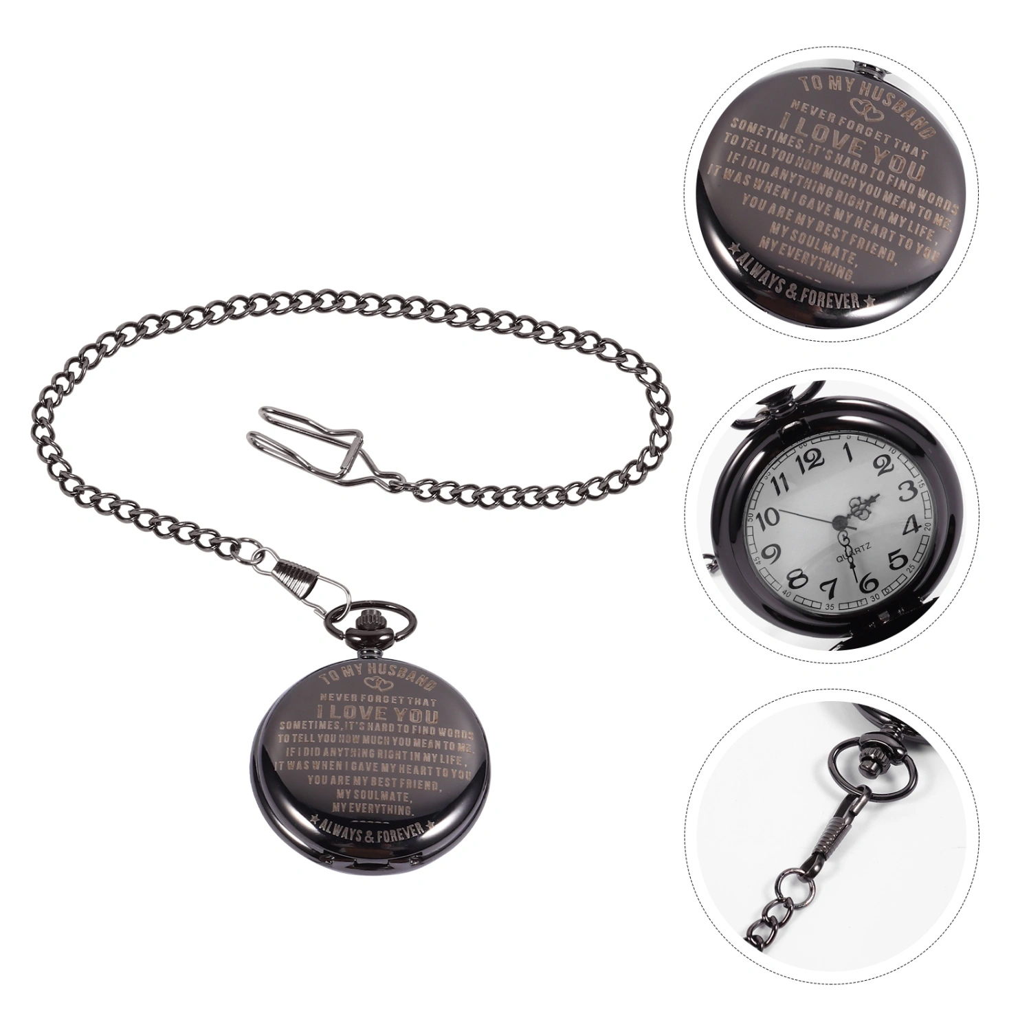 Alloy Fashion Pocket Watch with Chain Mechanical Quartz Pocket Watches