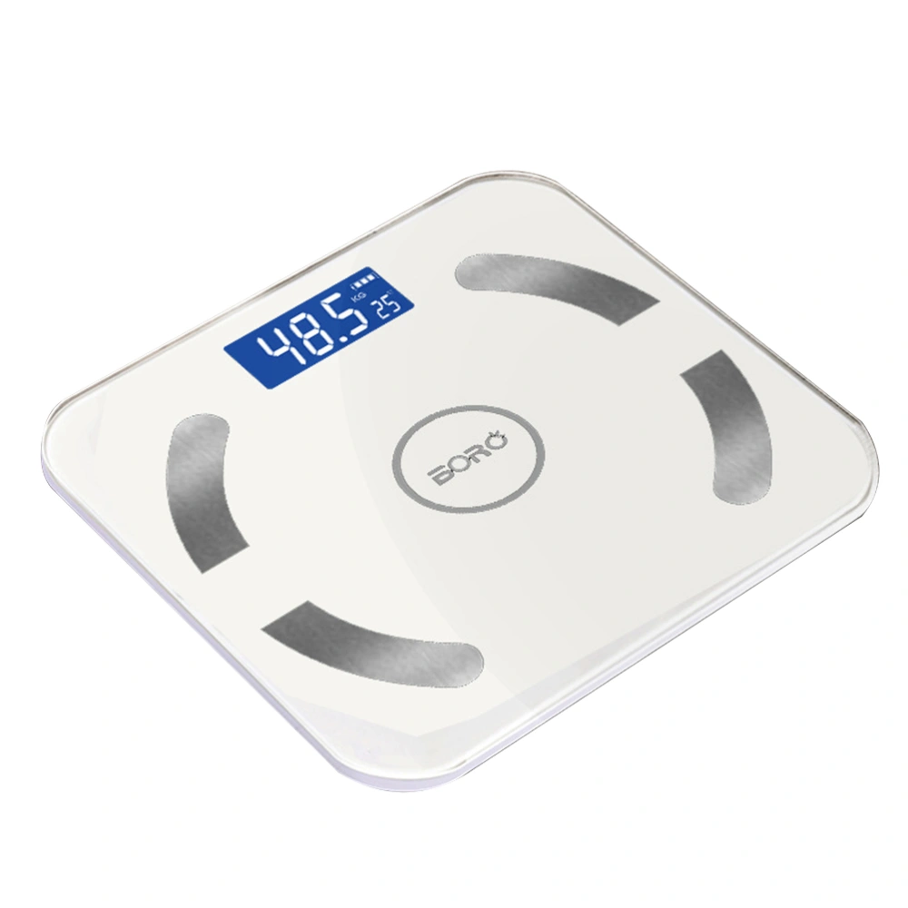 Smart Electronic Scale Body Fat Called Human Health Weighing Scale No Battery Included(White)