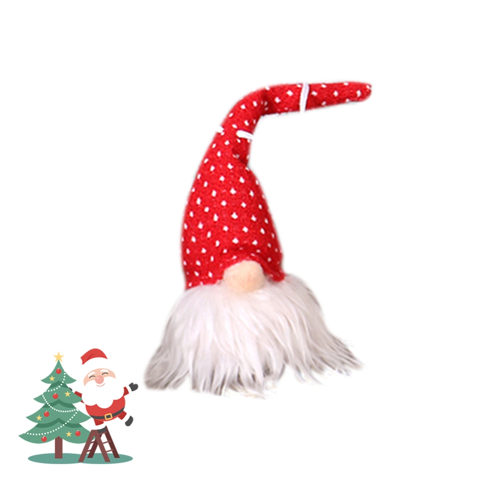 1PC Christmas Forest Man Decoration Light Christmas Night Light Christmas Tree Decoration Pendant Light Glowing Holiday Home Layout Hanging Light (Forest Man with Light Ball Red)