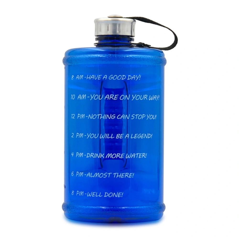 2.2L Reusable Plastic Large Capacity Water Bottle Training Drinking Water Bottle Leak Proof Water Container for Outdoor Gym Sports(Dark Blue)