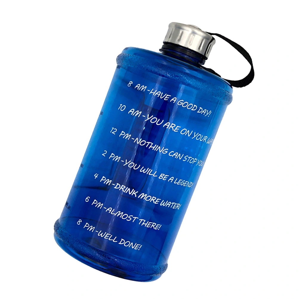 2.2L Reusable Plastic Large Capacity Water Bottle Training Drinking Water Bottle Leak Proof Water Container for Outdoor Gym Sports(Dark Blue)