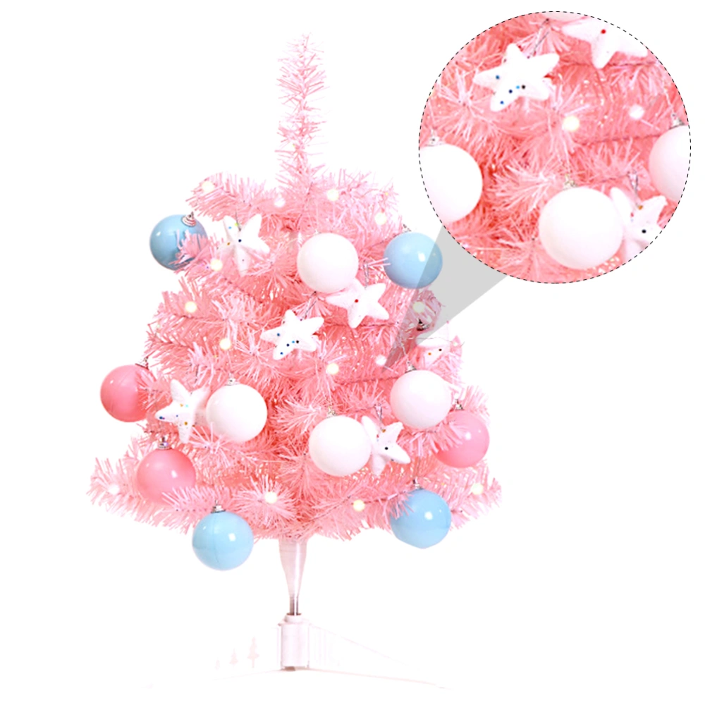 20Pcs Mini Christmas Tree LED Desktop Ornament Mini Christmas Table Adornment