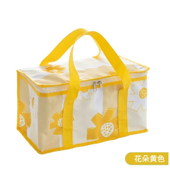 Portable Picnic Basket Insulated Lunch Bag Decorative Picnic Bag Bento Carrier Bag with Handle