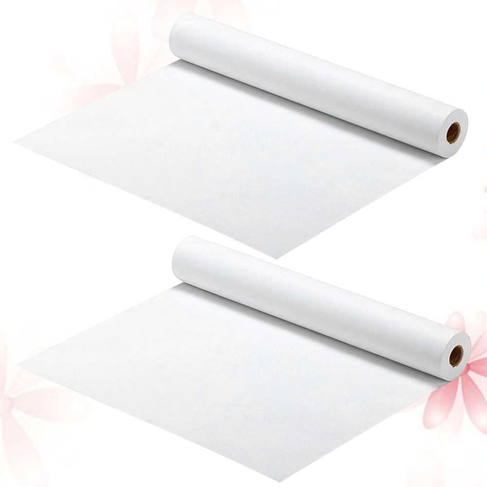 2pcs White Drawing Paper Roll Painting Paper Rolls for Kid Craft Activity and Painting Art Watercolor Paper (45cm x 5m)