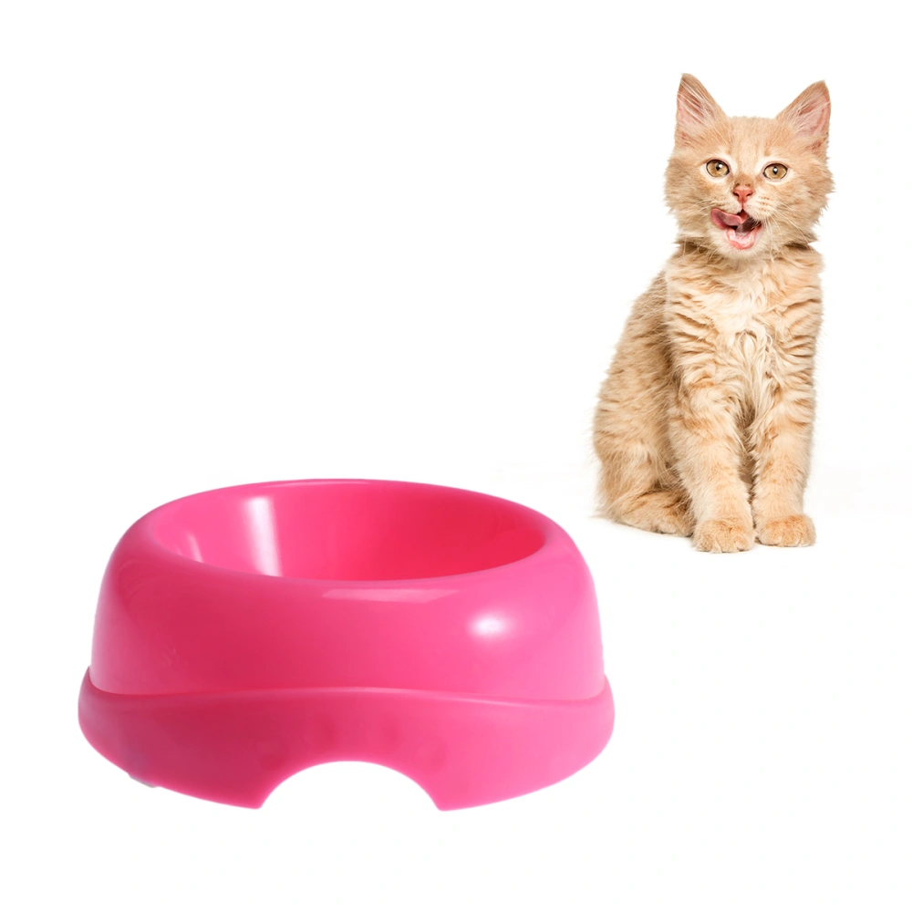 Pet Puppy Dog Feeding Bowl Dog Feeding Bowl Cat Puppy Plastic Non Food Dish Pet Drink Water Bowl Eating Feeder Rosy