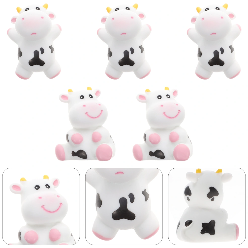 5Pcs Diary Cow Shaped Cake Topper Party Birthday Baby Shower Cake Decoration