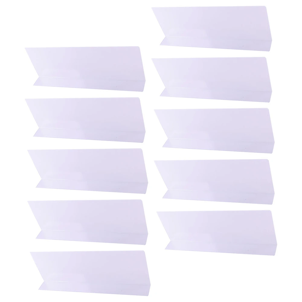 10Pcs L Shape Baffles Acrylic Supermarket Commodity Dividers Shelf Dividers