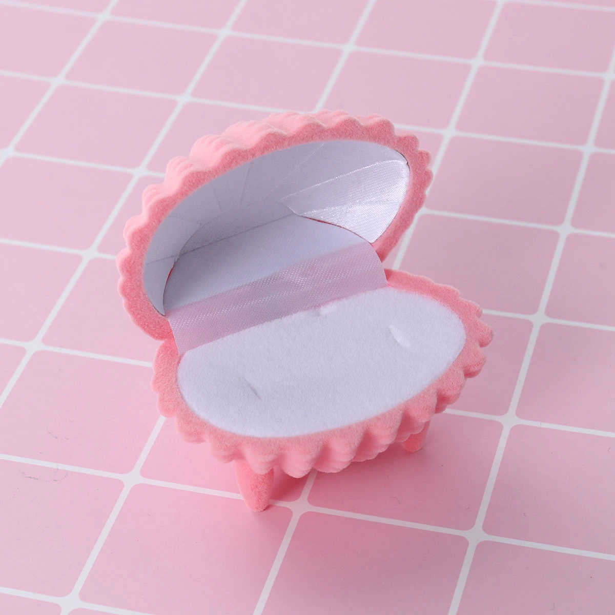 Seashell Shape Jewelry Gift Box Ring Necklace Bracelet Brooch Pendant Earrings Storage Case Organizer with Legs (Pink)