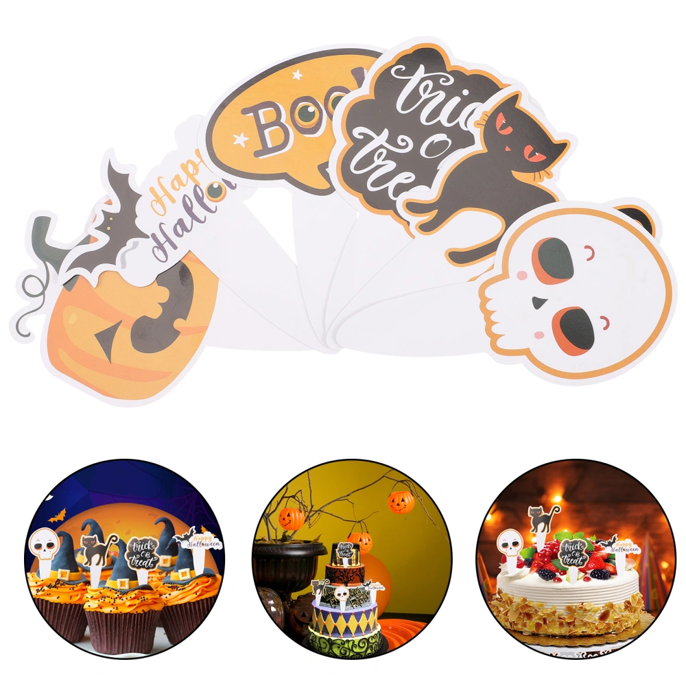 16pcs Halloween Cupcake Toppers Halloween Cake Topper Decoration for Party