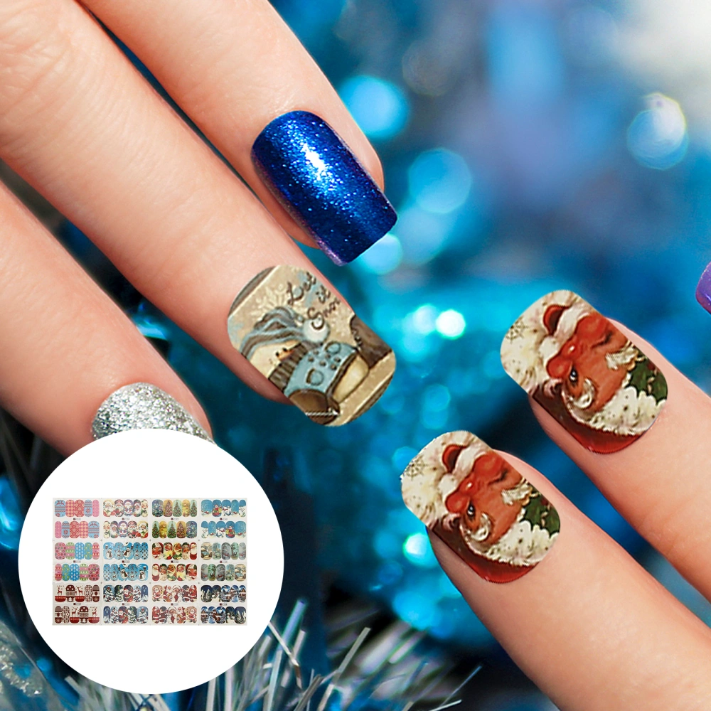 Christmas Nail Decals Self Adhesive Nail Art Stickers DIY Manicure Decoration