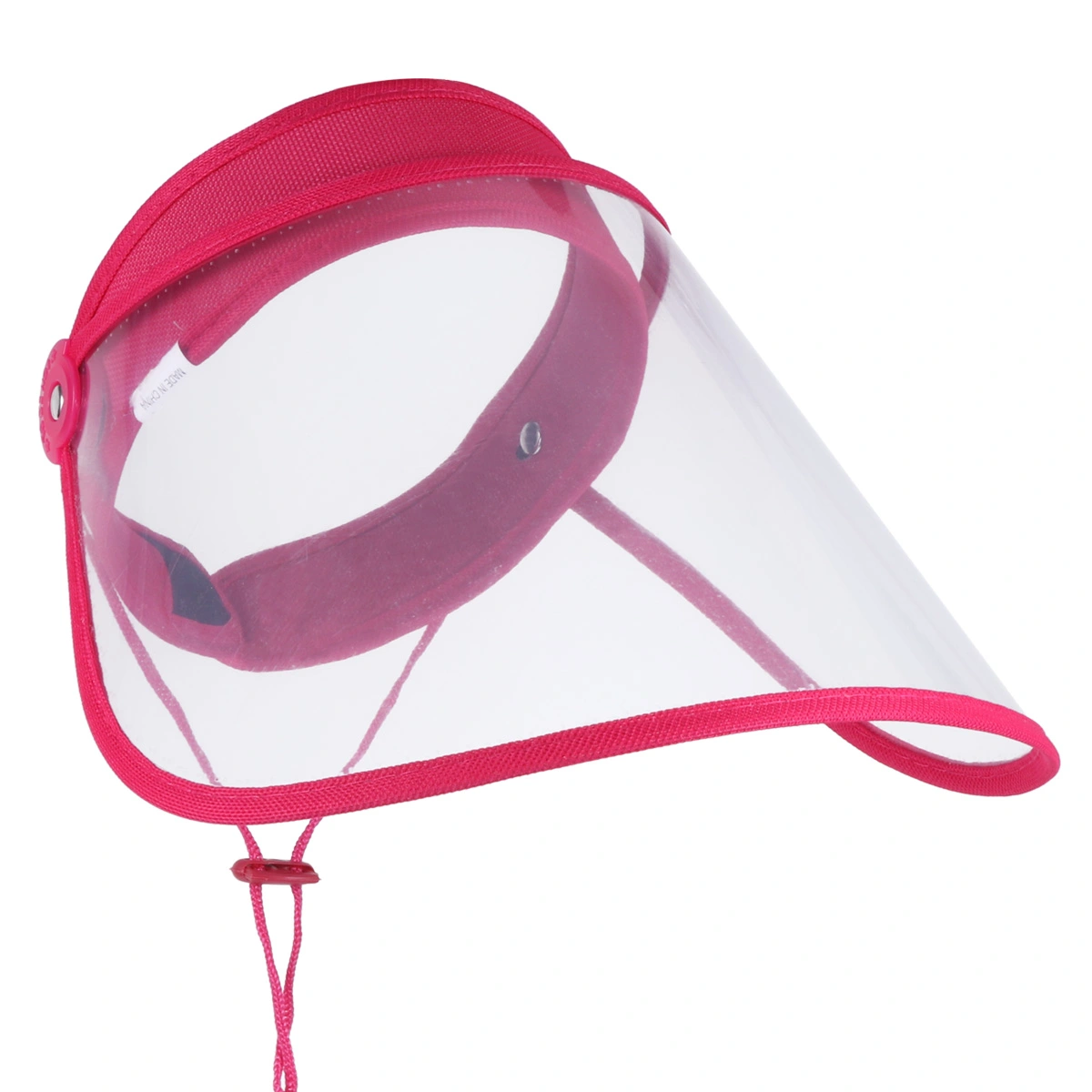 1PC Face Protective Mask Transparent Face Guard Spittle Oilproof Cooking for Home (Headband Style Rosy)