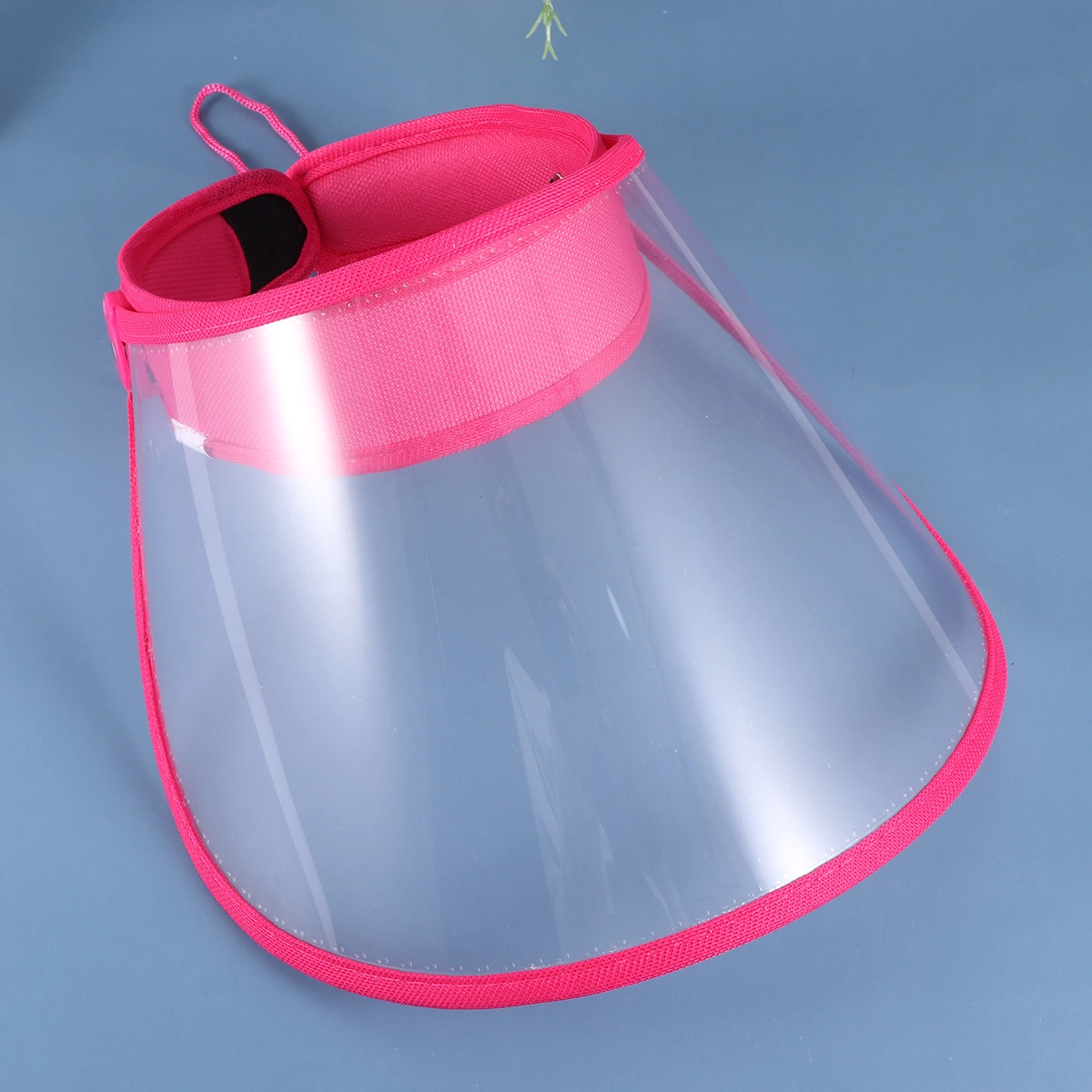 1PC Face Protective Mask Transparent Face Guard Spittle Oilproof Cooking for Home (Headband Style Rosy)