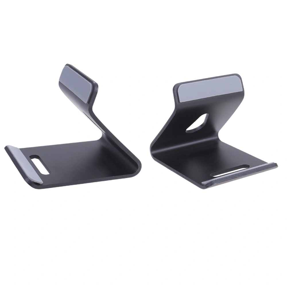 Black Multifunctional Aluminum Alloy Desktop Cellphone Stand Portable Tablet Stand Anti-Slip Base Phone Holder Support