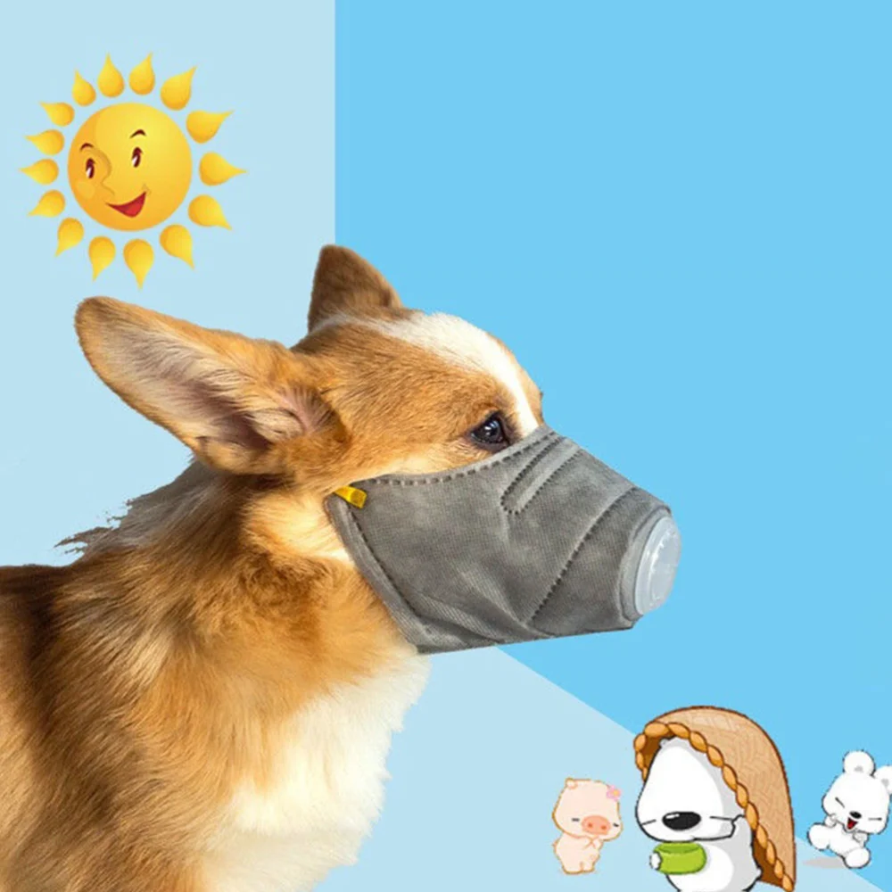 1pcs Pet Dustproof Mask Dog Protective Mask Breathable Anti-haze Mask Pet Mouth Mask for Outdoor (L)