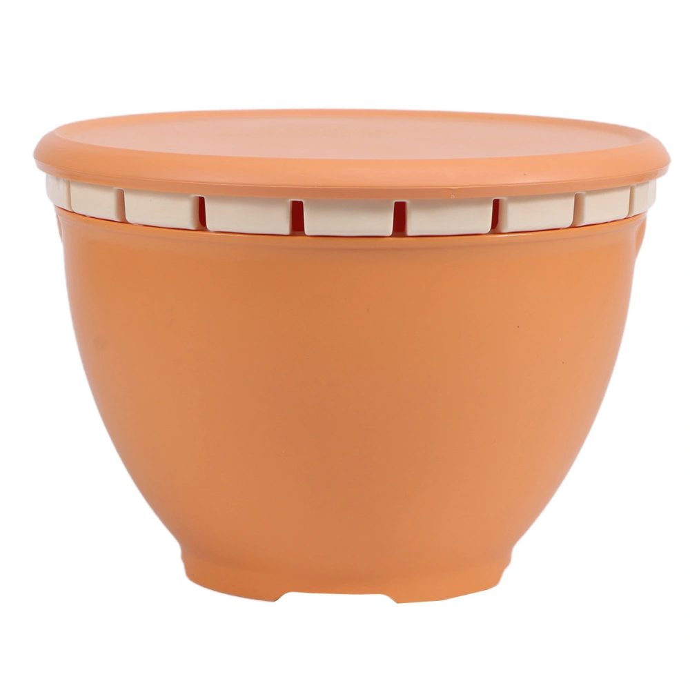 Double Layer Basket Kitchen Draining Basket Sink Colander Vegetable Plastic Fruit Washing Basket Multi-purpose Drain Basket (Orange Size L)