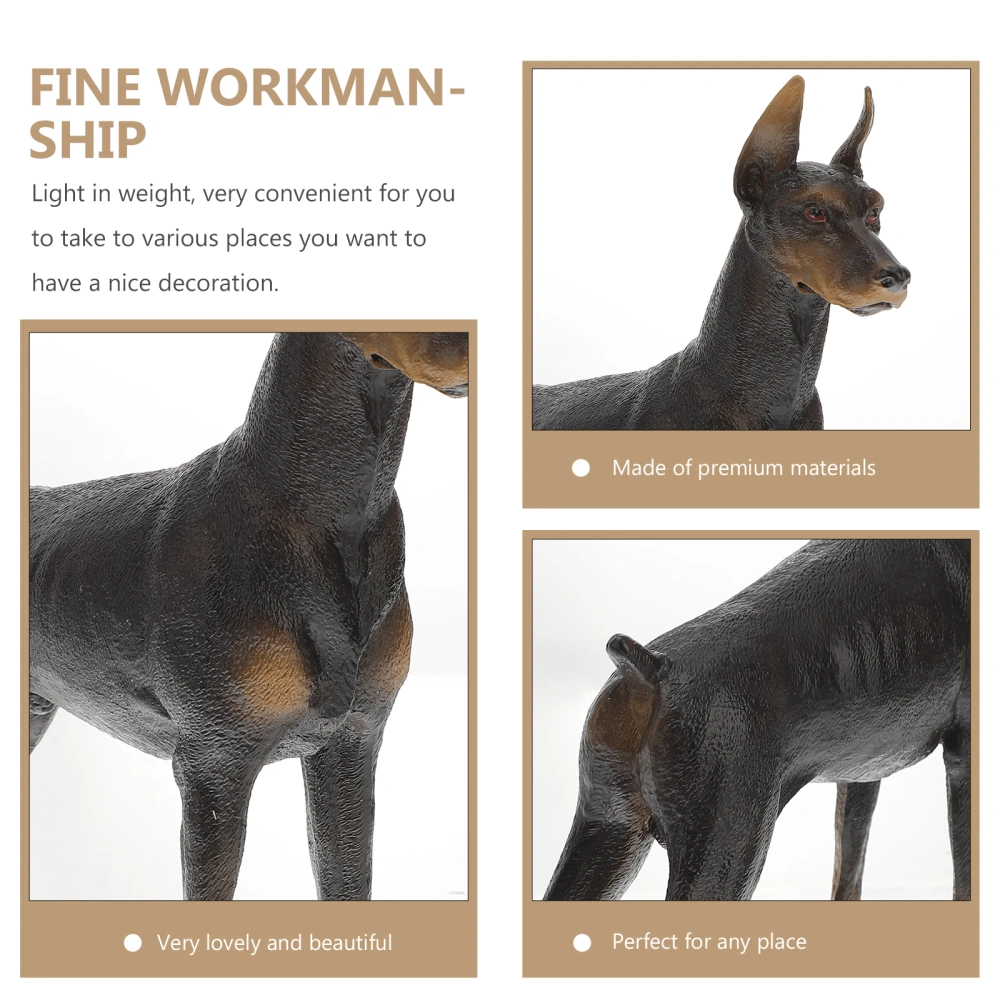 Dobermann Ornament Dog Figurine Dobermann Modeling Ornament Desktop Dog Statue