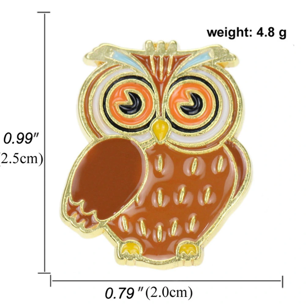 4pcs Cartoon Owl Shaped Brooch Elegant Corsage Decorative Breastpin Fashion Clothes Pin Clothing Accessories (Four Patterns)