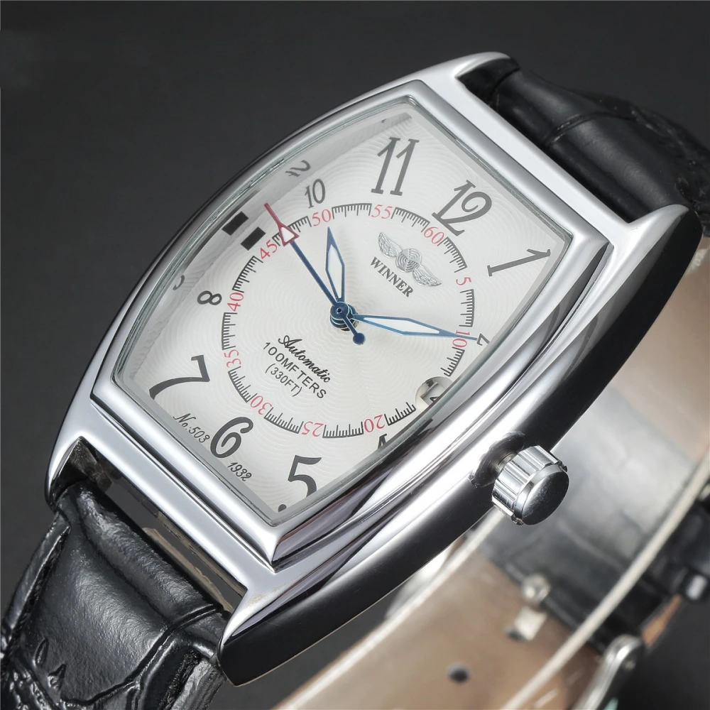 Men's Fashion Casual Barrel-shaped Automatic Mechanical Watch