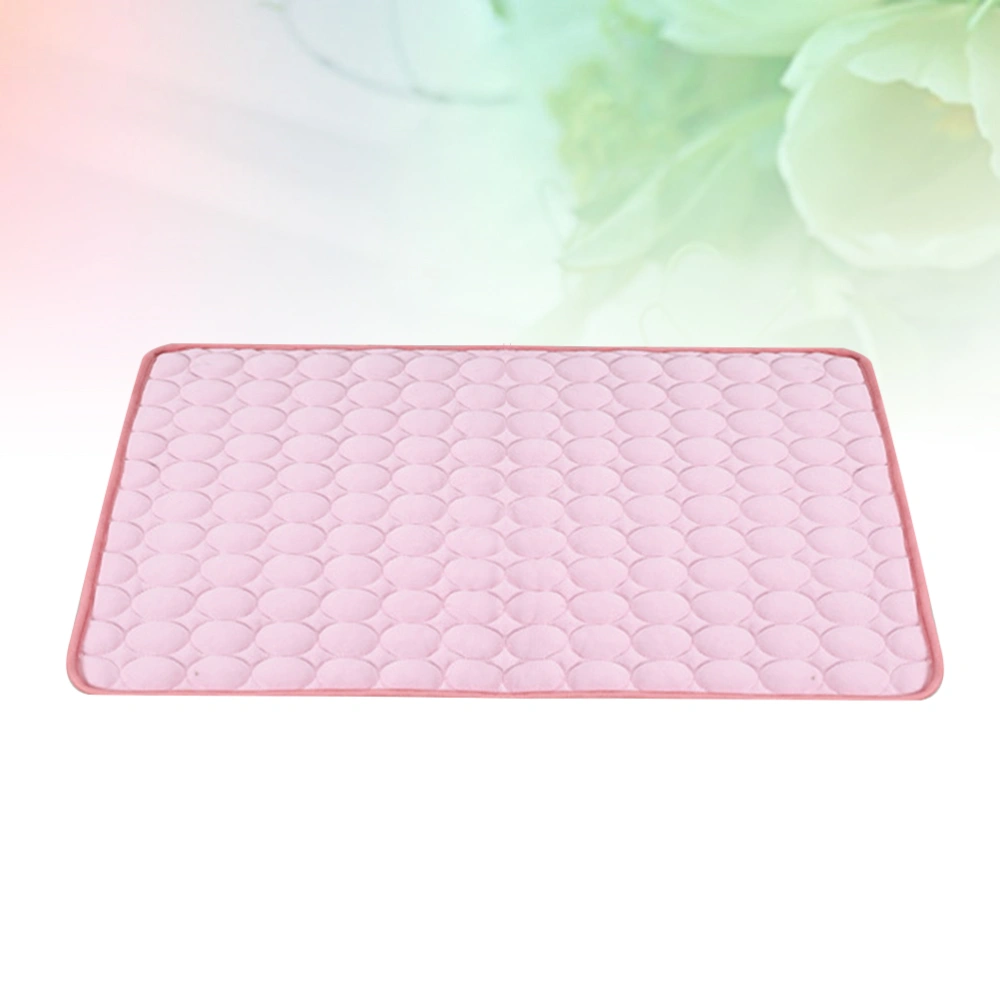 Summer Cool Pet Pad Premium Indoor Pet Cushion Pet Supplies for Cat Dog (Pink, 50x40cm)