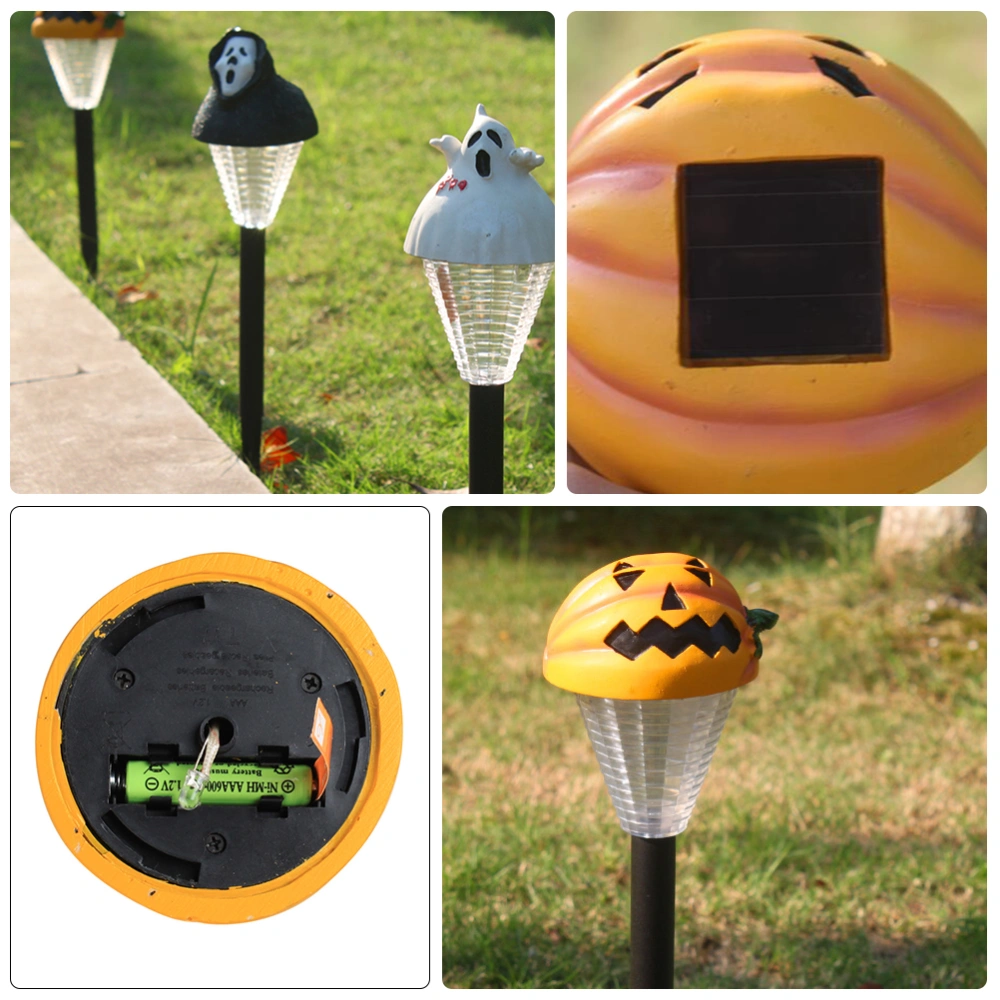 1PC Halloween Ground Plug Light LED Garden Lamp Landscape (Random Style)