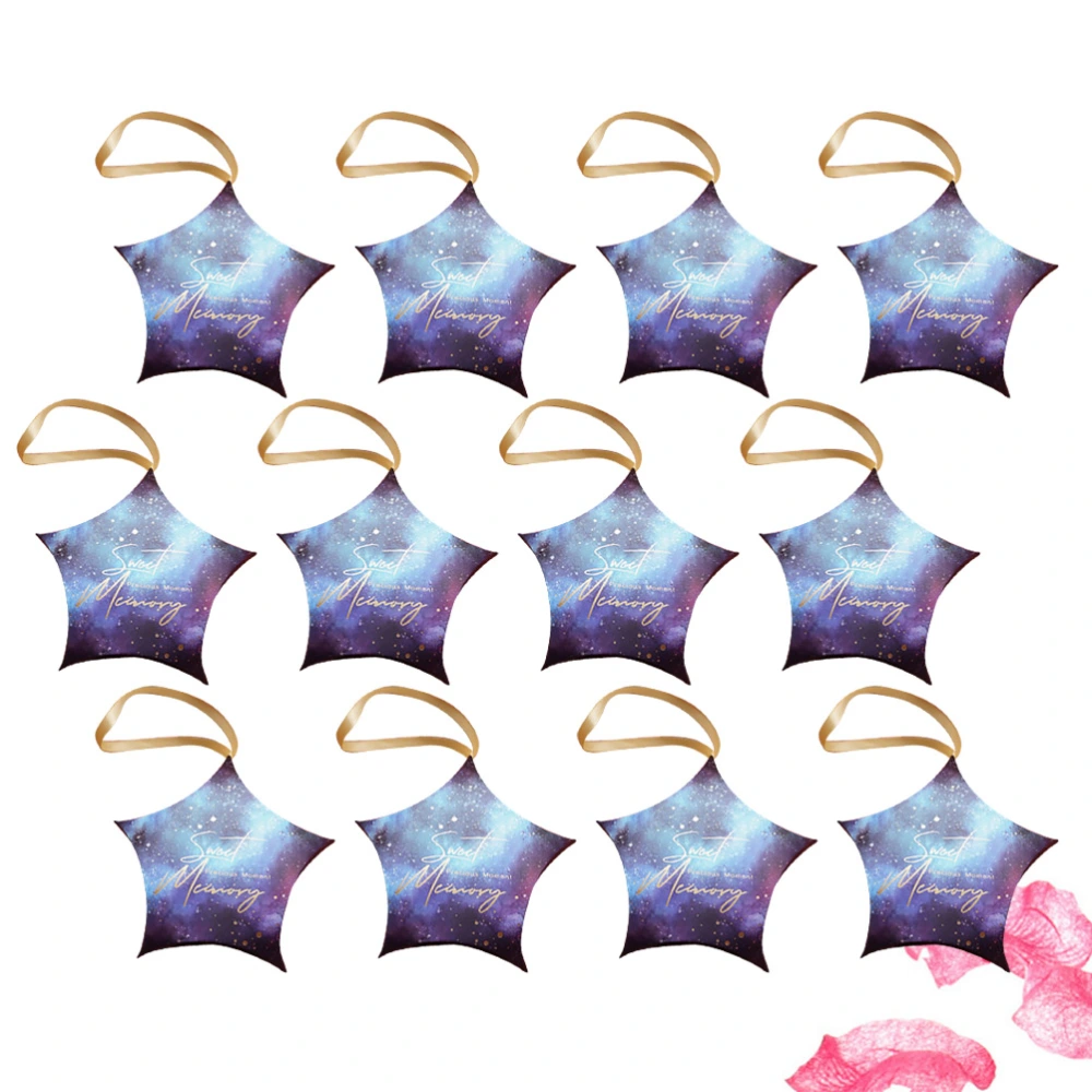 12pcs Star Shape Candy Box Funny Biscuits Cookies Cases Presents Gifts Chocolate Boxes for Home Party Festival (Starry Sky)