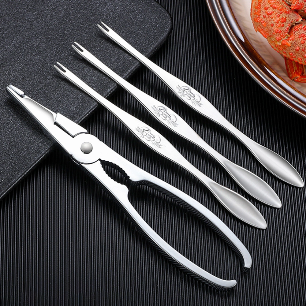 1 Set 6pcs Crab Peeling Tools Crab Opening Clamps Crab Opening Supplies Crab Clips