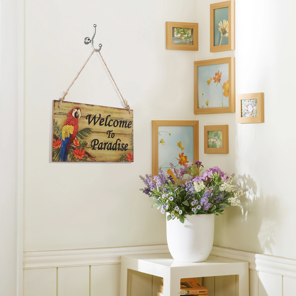 Hawaii Beach Themed Party Welcome To Paradise Hanging Wall Sign Decoration