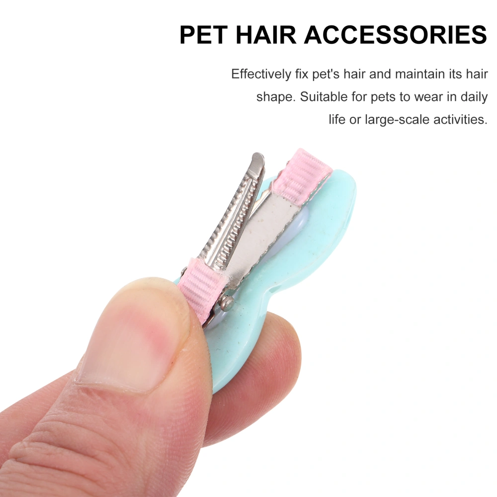 10pcs Dog Hairpins Sunglasses Shape Pet Headdress Dog Cat Hair Accessories (Mixed Color)