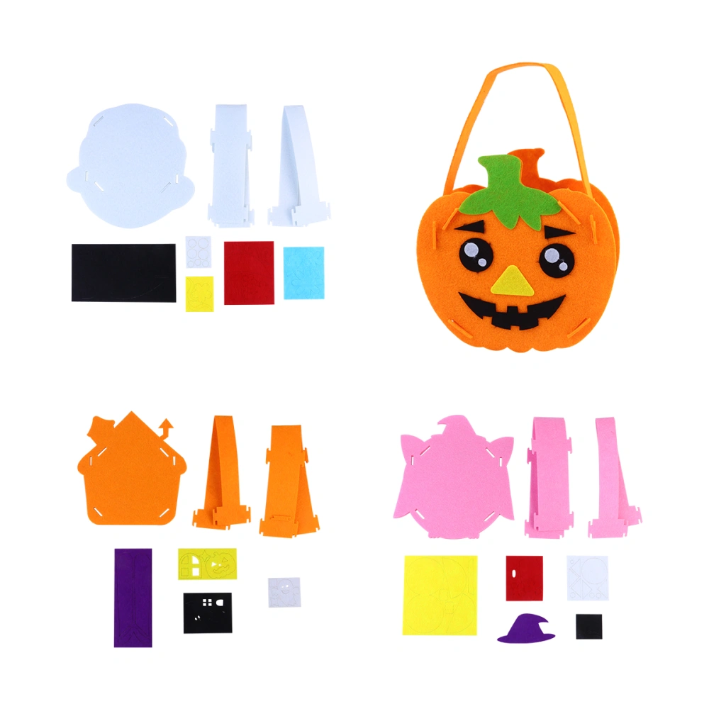 4Pcs Halloween Gift Pouches Candy Snacks Packaging Boxes Gift Handbag for Home