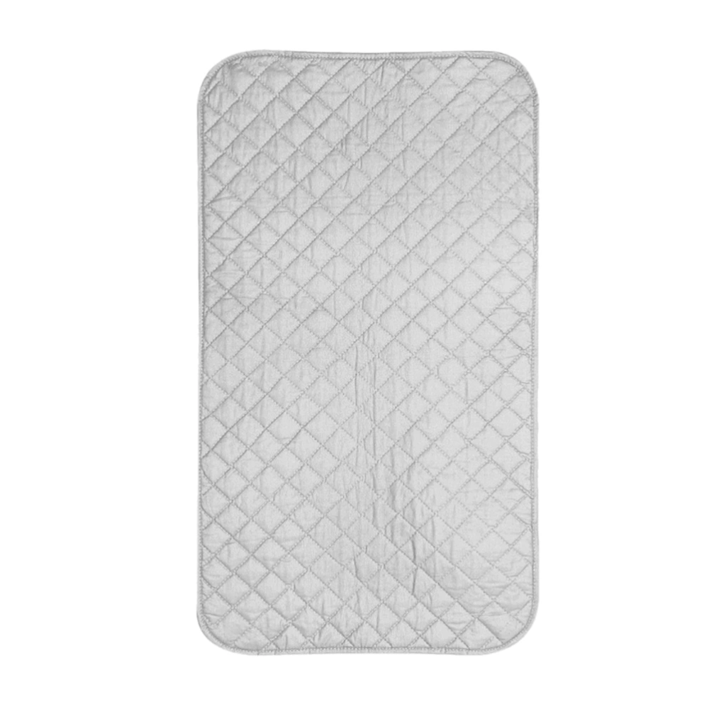 Thick Ironing Mat Double Side High Temperature Resistance Ironing Blanket Antiskid Ironing Pad for Home (Silver 48 x 85cm, without Magnet)