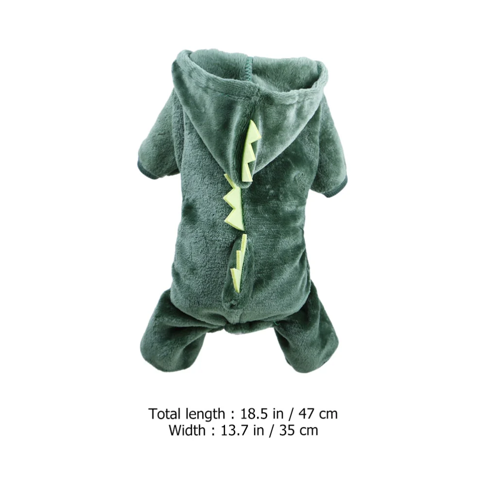 Puppy Dinosaur Designed Clothes Comfortable Coral Fleece Pet Clothes Dog Outfit