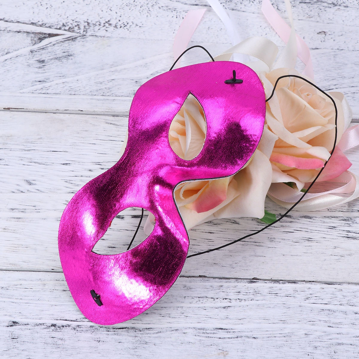 Party Half Face Mask Bending Colorful Mask Mystic Mask for Party Prom (Purple)
