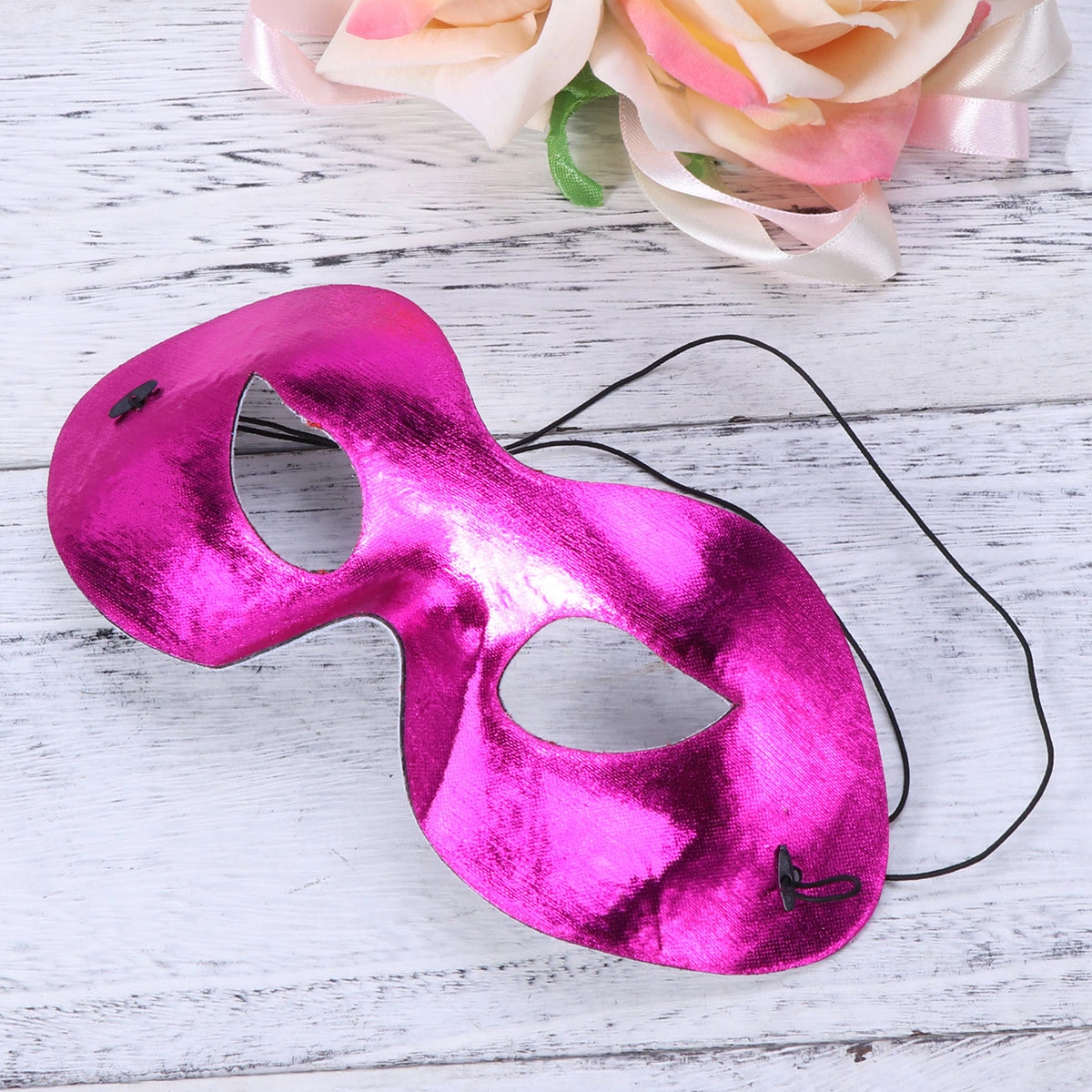 Party Half Face Mask Bending Colorful Mask Mystic Mask for Party Prom (Purple)