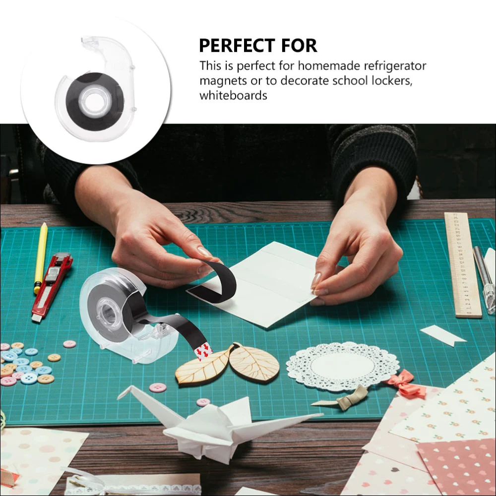 1 Pc Multifunctional Magnetic Sticky Paper Tape Office Rubber Flexible Magnetic Tape