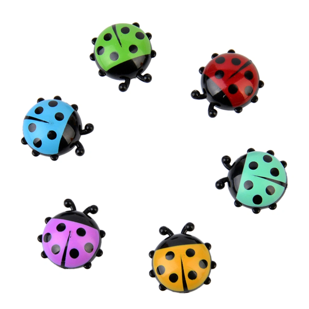 12pcs Multifunction Ladybug Magnetic Refrigerator Stickers Plastic Ladybird Fridge Magnets Creative Fridge Decoration Random Color