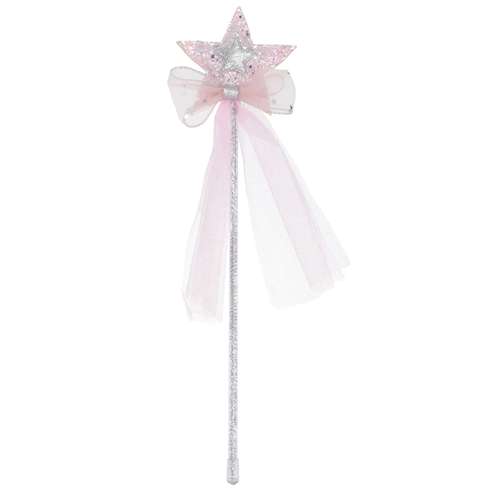 1pc Children's Party Fairy Stick Star Tassel Designed Wand Party Prop (Pink)