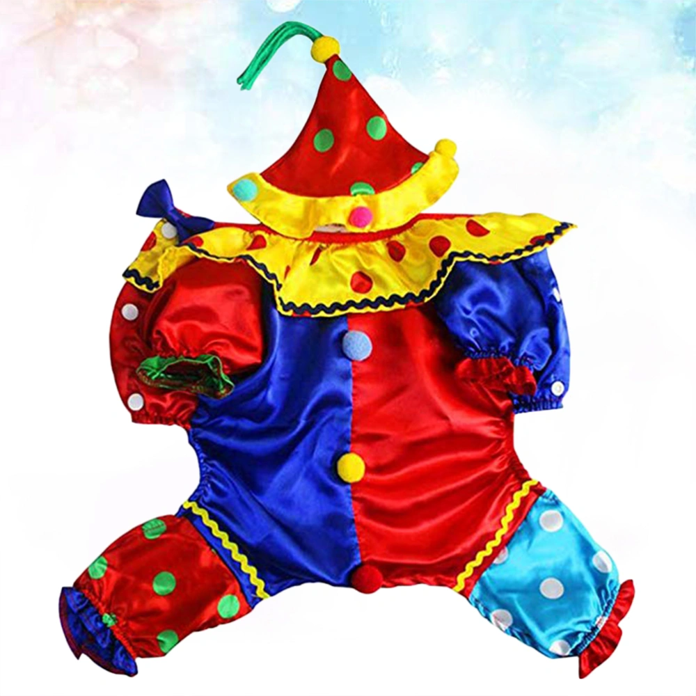 Pet Dog Clothes Christmas Dress-Up Clothing Dog Hoodies Clown Shaped Garment Size M