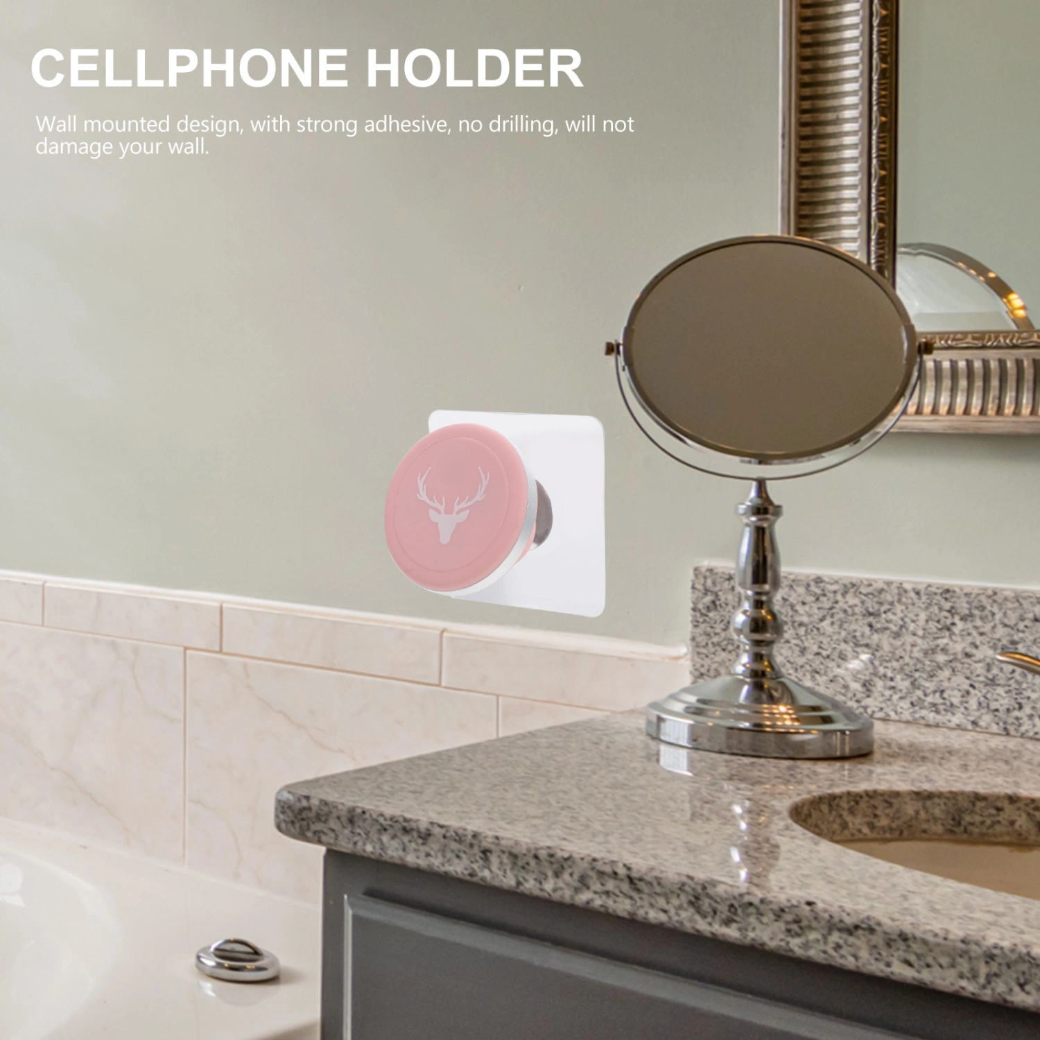 Wall Magnetic Phone Holder Bathroom Bedroom Kitchen Mobile Phone Holder Bracket