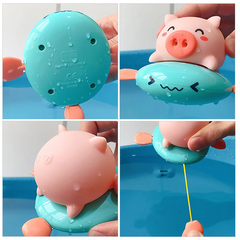 Lovely Swimming Pigs Bathing Toy Cartoon Baby Bathing and Water Playing Toys