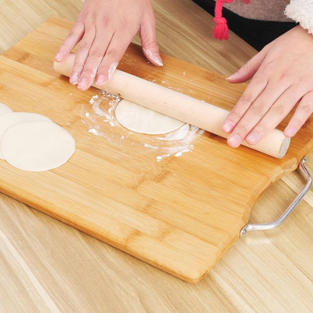 28cm Wooden Rolling Pin Solid Flour Roller Stick for Fondant Pie Crust Cookie and Pastry Dough