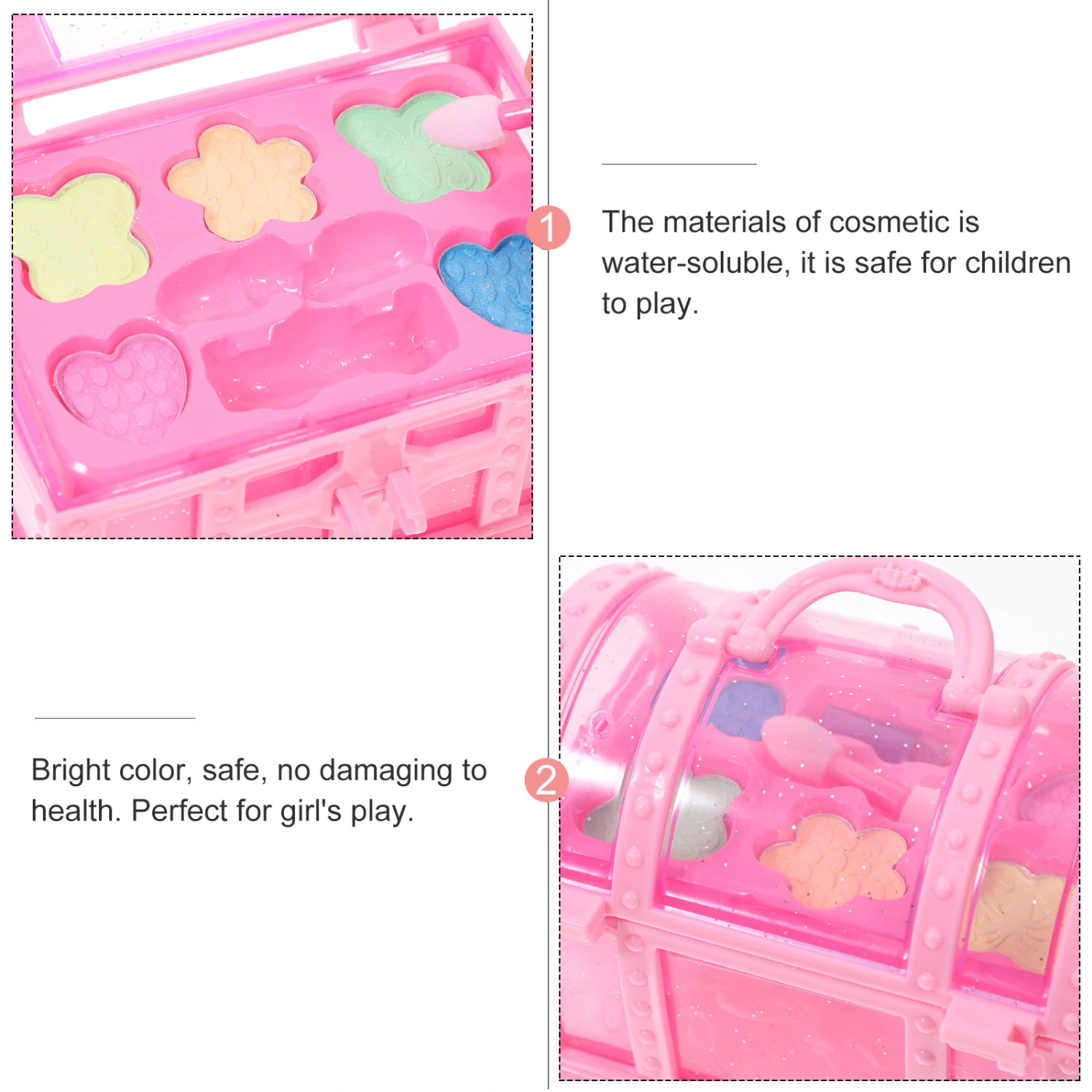 1 Set Kids Makeup Kit Toys Pretend Makeup Toy Girls Cosmetics Toy Birthday Gift