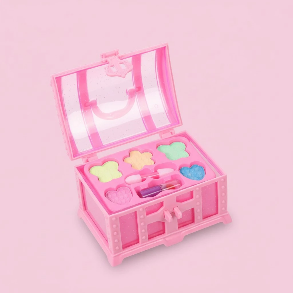 1 Set Kids Makeup Kit Toys Pretend Makeup Toy Girls Cosmetics Toy Birthday Gift