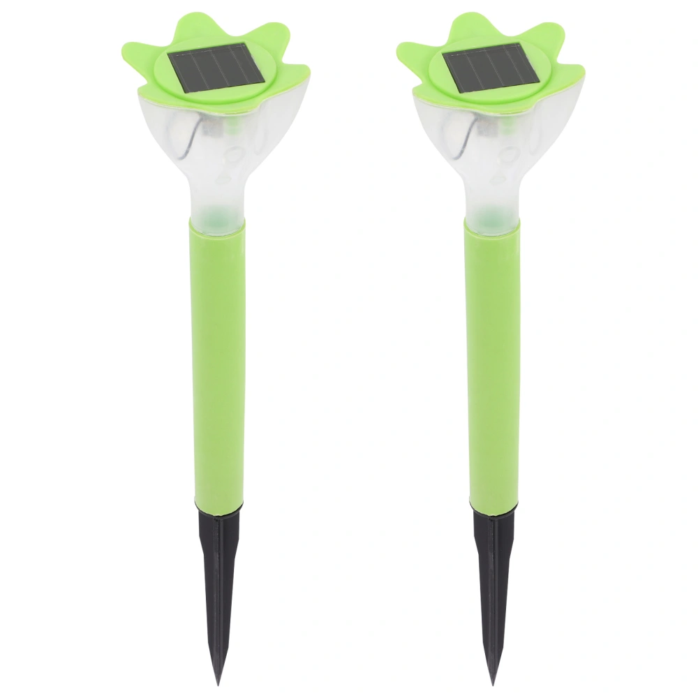 2Pcs Solar Pathway Lights Outdoor LED Garden Stakes Decorative Flower Lights