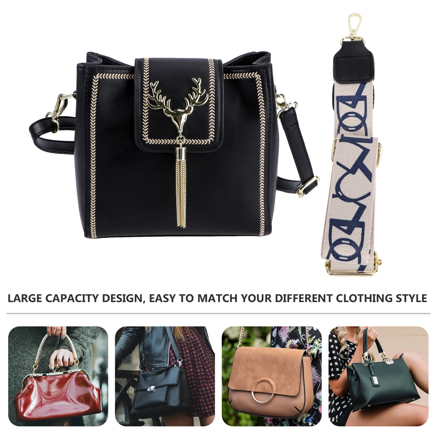 Single-Shoulder Bag Premium Large Capacity Party Travel Shopping Handbag