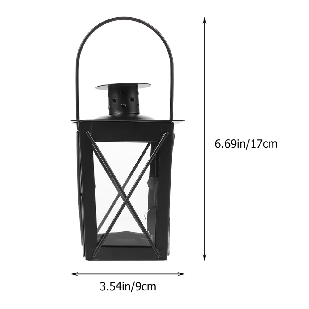 2pcs Iron Candle Holder Wind Lamp Creative Romantic Wedding Retro Lantern